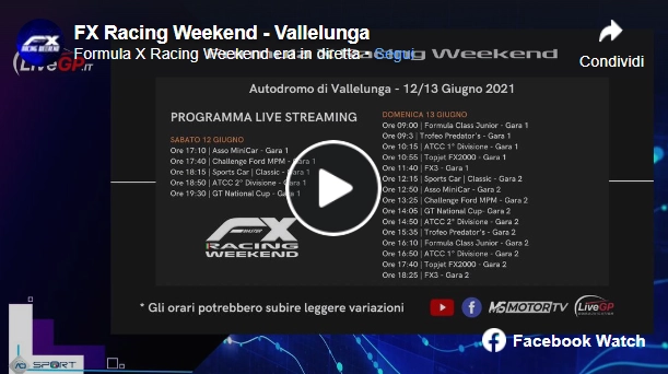 immagine di anteprima del video: Autodromo di Vallelunga Gara 1 diretta TV